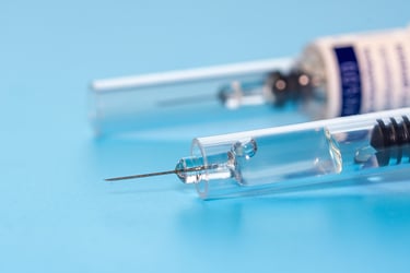 Stock photo of prefilled syringe