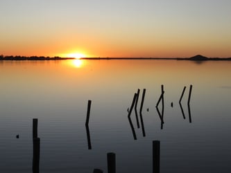Wichita Falls Lake at sunset
