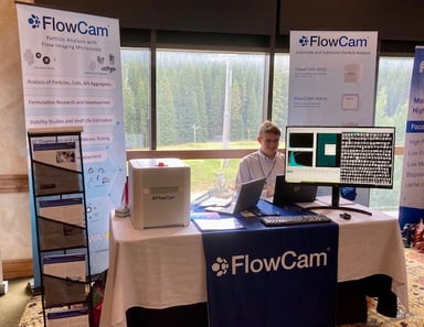 FlowCam booth at the Colorado Protein Stability Conference in 2022