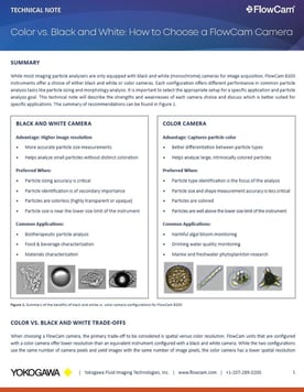 FlowCam technical note thumbnail - Color vs. Black and White: How to Choose a FlowCam Camera