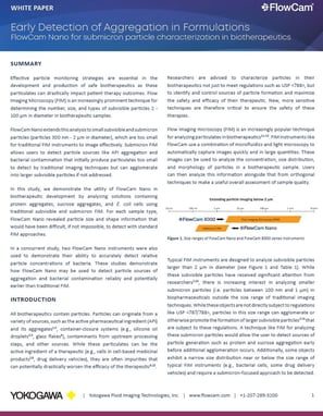 FlowCam white paper thumbnail - Early Detection of Aggregation in Formulations