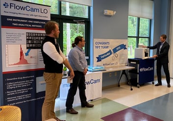 Yokogawa Fluid Imaging Engineering team is thanked at launch party for FlowCam LO