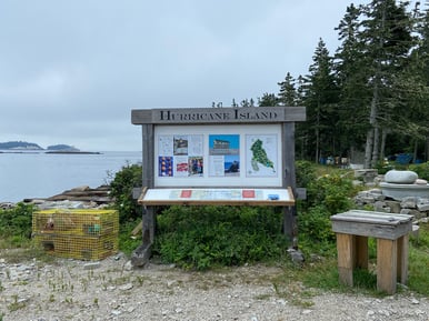 Hurricane Island Maine Welcome Sign