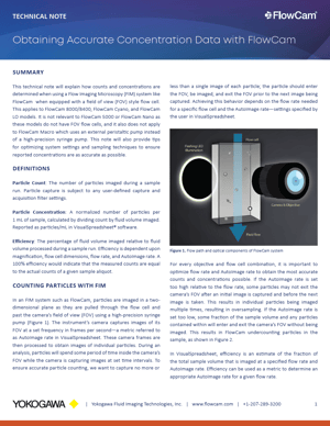 FlowCam technical note thumbnail - Obtaining Accurate Concentration Data with FlowCam