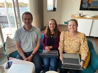 FlowCam team analyzing data with FlowCam user Ian Salter of Faroe Marine Research Institute