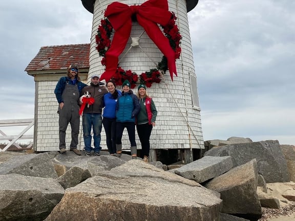 Nantucket Department of Natural Resources in front of lighthouse