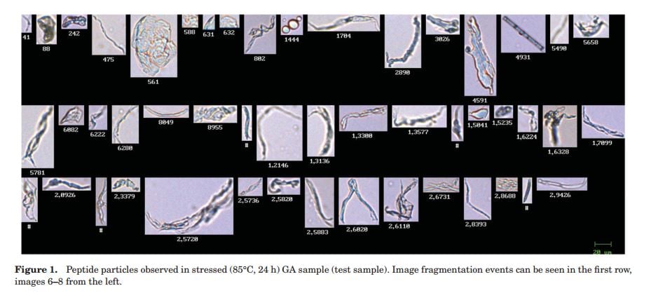 Levin et al. 2015 Peptide particles imaged by FlowCam