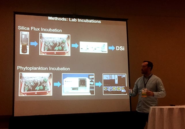 Nicholas Ray presenting FlowCam research at CERF 2017