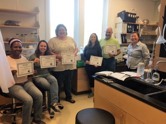 University of Georgia Skidaway Institute of Oceanography photo with FlowCam training certificates
