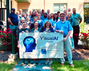 FlowCam team group photo at VisualAI product launch party