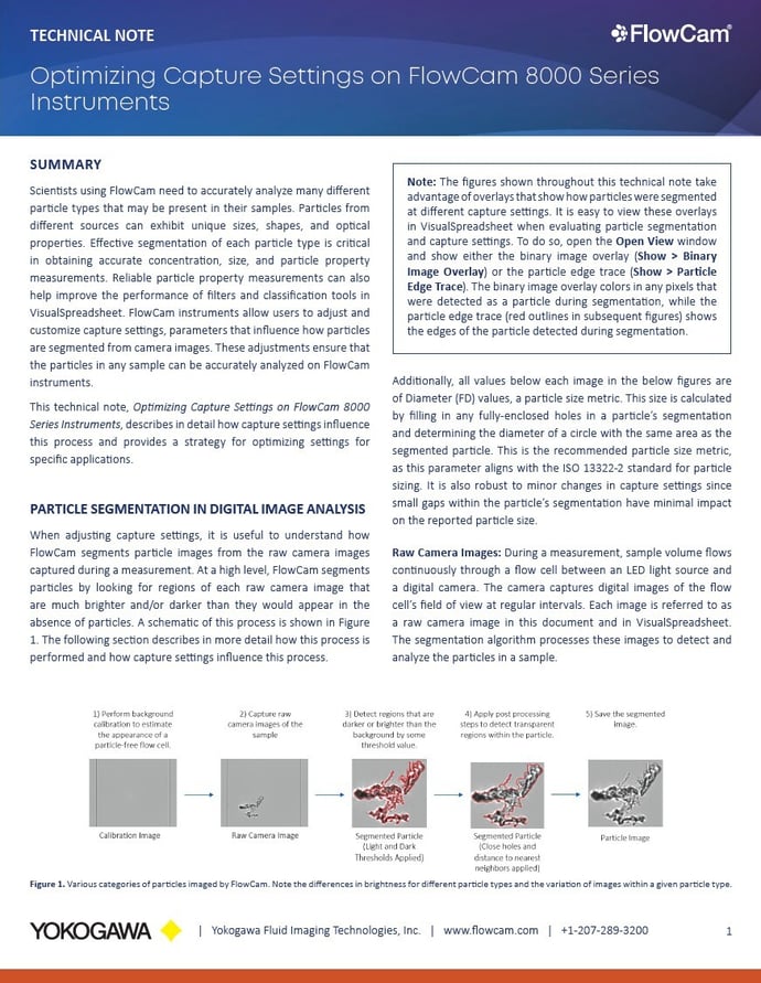 The Best FlowCam Capture Settings for Biopharma