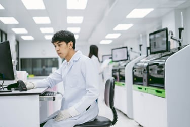 Stock photo of scientist in lab