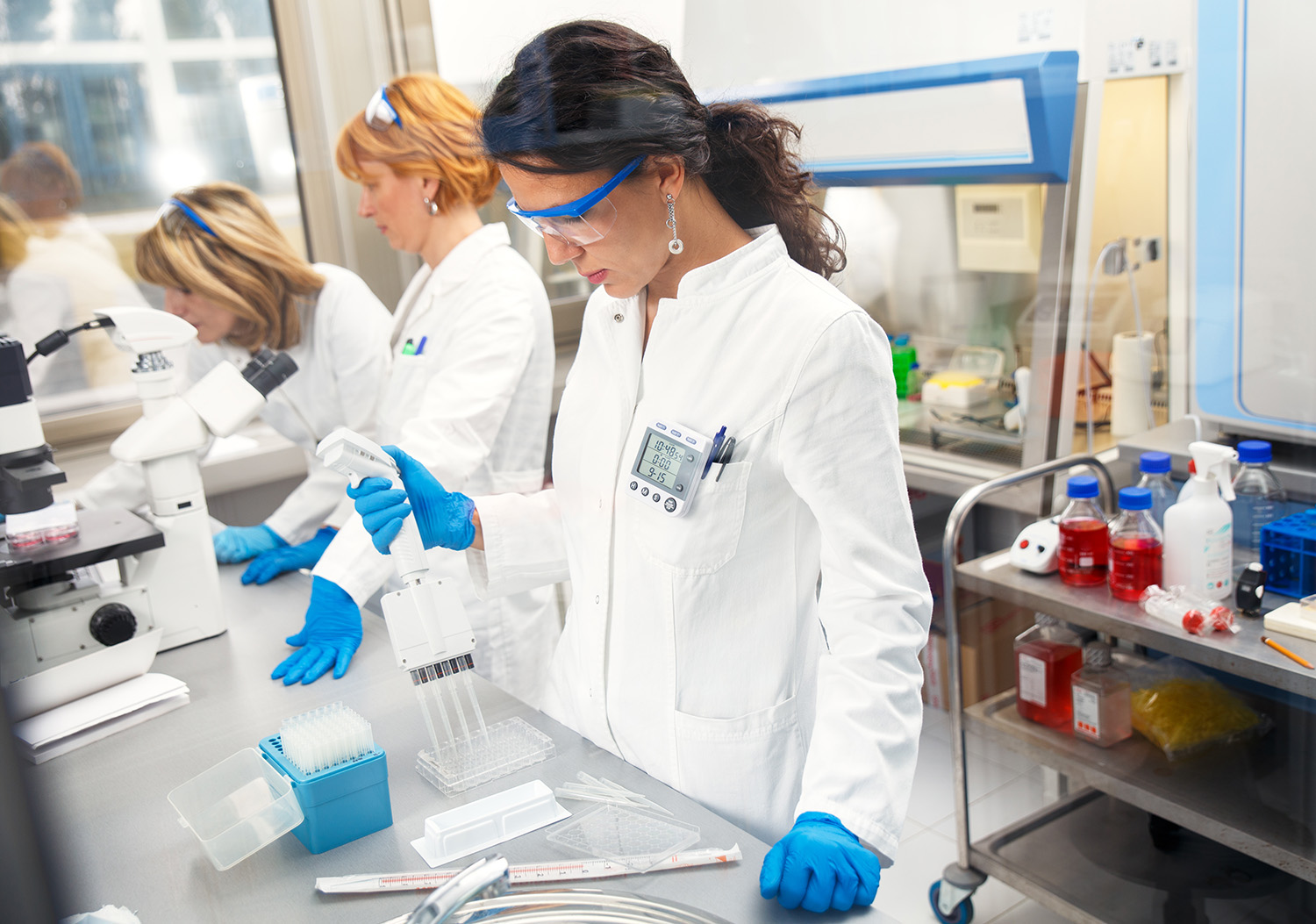 Scientist working in lab