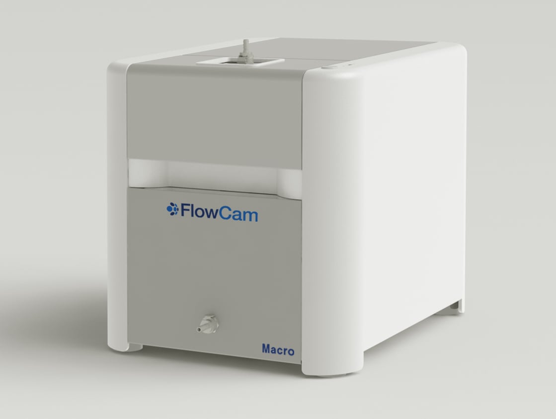 FlowCam Macro visible particle analysis instrument rendering