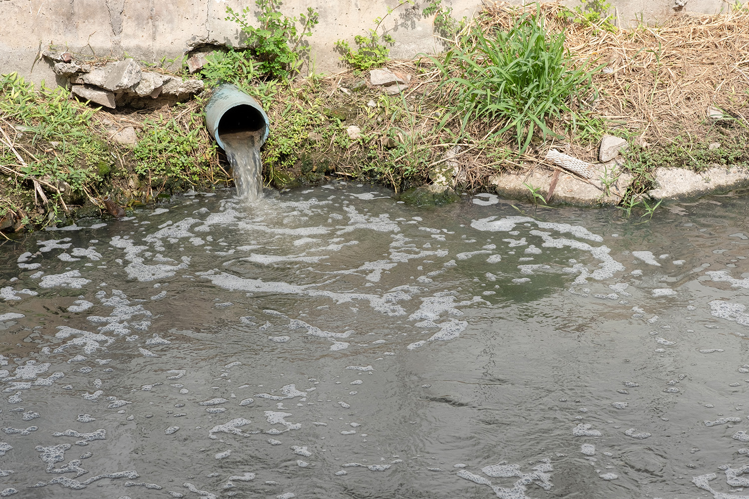 Stock photo of storm water runoff