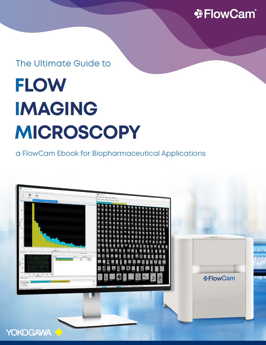 FlowCam instrument rendering with biopharma particles