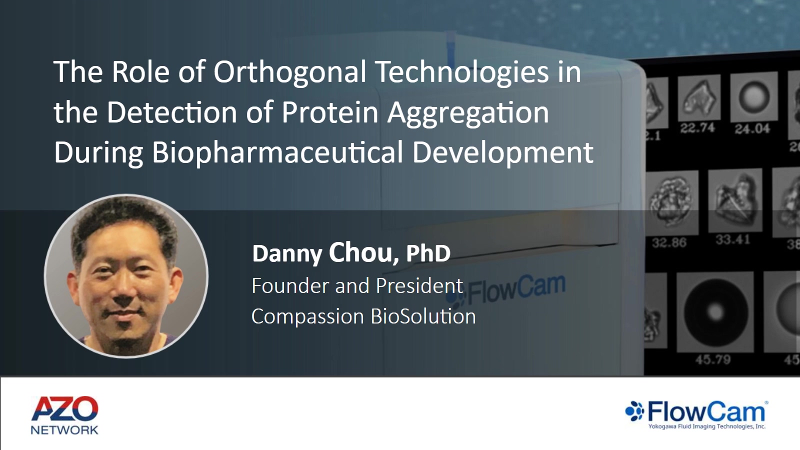 Webinar title card - The Role of Orthogonal Technologies in the Detection of Protein Aggregation During Biopharmaceutical Development