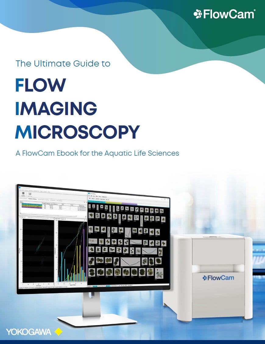 FlowCam instrument rendering with phytoplankton